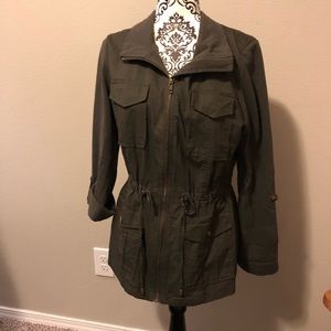 Market & Spruce Riplee Cargo Jacket Olive